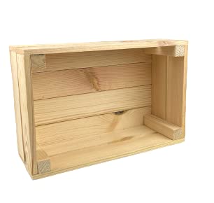 BAS Holzkiste zur Aufbewahrung | 2er Set klein natur ca 30x20x11cm | Stapelkiste Stapelbox | Multifunktionsbox Aufbewahrungskiste | Deko & Geschenkkiste von BAS