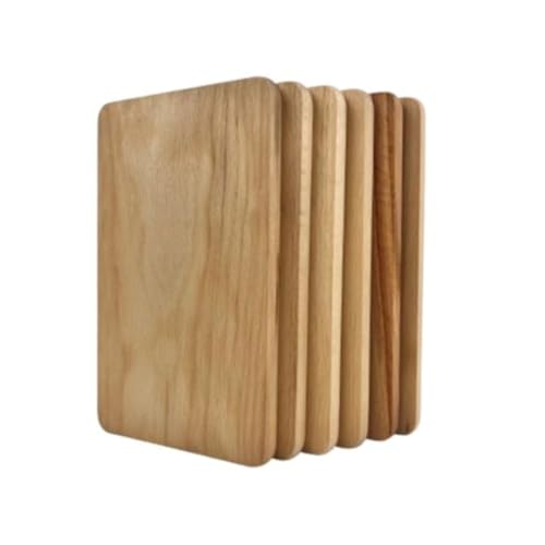 Frühstücksbrettchen aus geöltem Buchenholz - 24 x 14 x 1,5 cm - Schneidebrett, Vesperbrett, umkehrbares Holzbrettchen - Natürliches Küchenbrett für Brot und Frühstück (1) von BAS