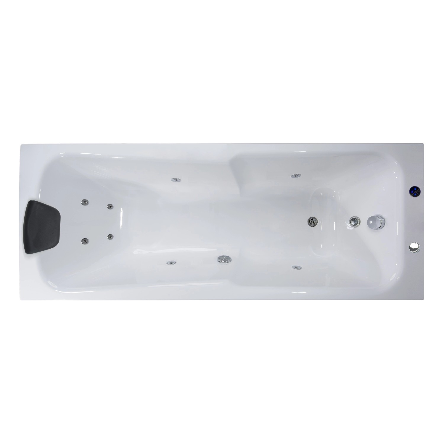 Basera® Indoor Whirlpool Badewanne Bali Basic 170 x 75 cm von BASERA