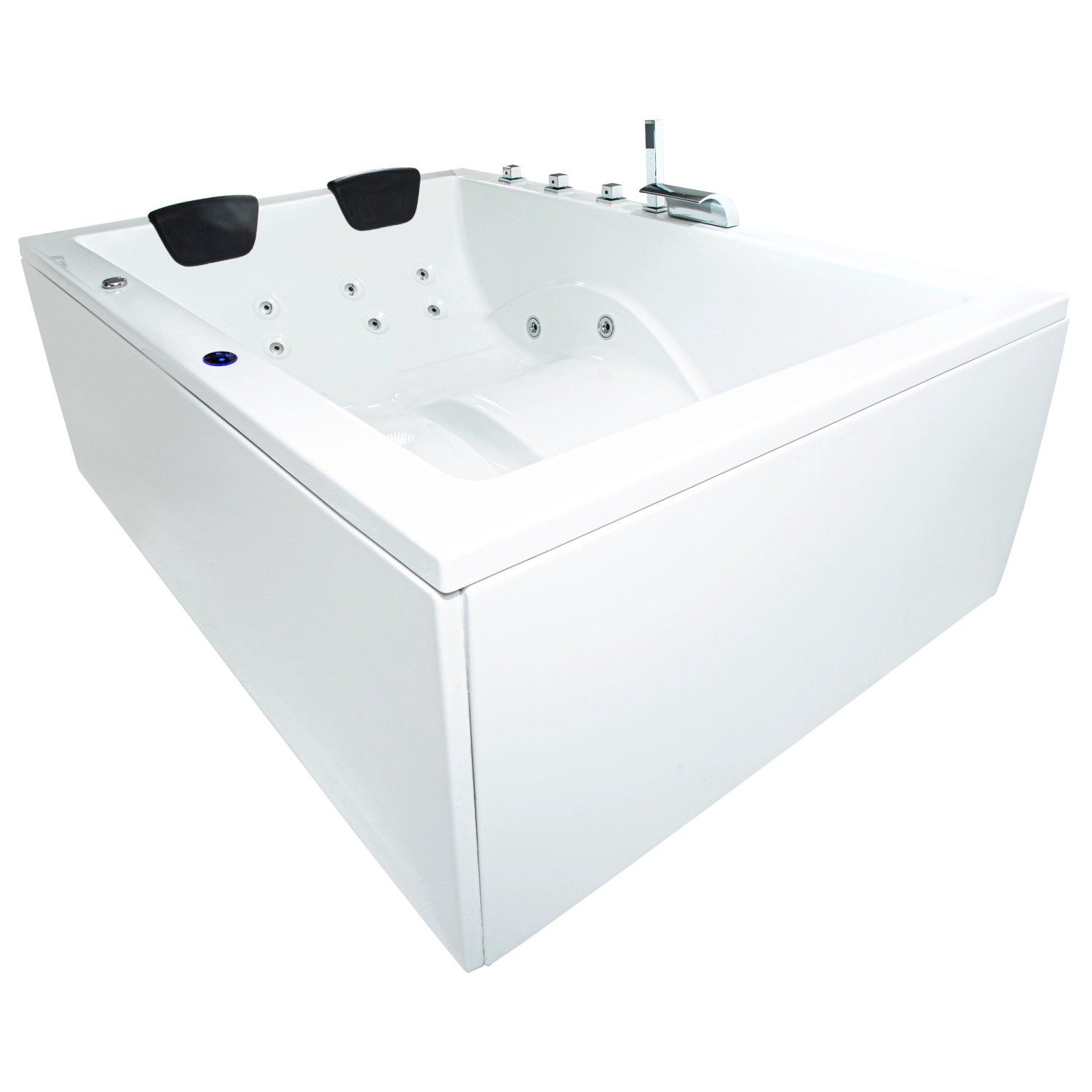 Basera® Indoor Whirlpool Badewanne XXL Wave 2 Personen Basic 180 x 130 cm von BASERA
