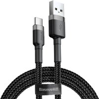 Basetech - Langlebiges, flexibles USB-C-QC3.0-Kabel 3A 1M schwarz und grau Basetech - Langlebiges, flexibles USB-C-QC3.0-Kabel 3A 1M schwarz und grau von Basetech