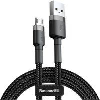 Tresice France - Baseus Cafule Cable durabel Kabel mit Nylon geflochtenes Ladekabel usb / micro usb QC3.0 2.4A 1M schwarz-grau (CAMKLF-BG1) von TRESICE FRANCE