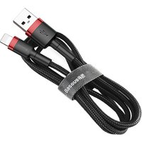 Baseus Cafule Kabel strapazierfähiges Nylonkabel USB / Lightning QC3.0 1.5A 2M schwarz-rot (CALKLF-C19) von Basetech