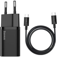 Tresice France - Super Si qc pd 25W 3A Schnellladegerät + USB-C-Kabel 1m schwarz Tresice France - Super Si qc pd 25W 3A Schnellladegerät + USB-C-Kabel 1m schwarz von TRESICE FRANCE