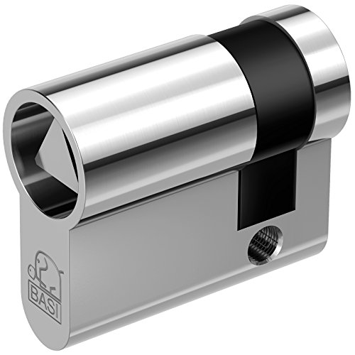 Basi DM5020-0000-DI8 Dreikant-Halbzylinder 10 / 30mm, Silber,schwarz von BASI
