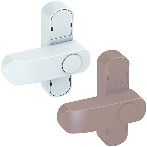 BASI® Fenstersicherung FS 500 für Fenster | Fenstertüren Weiß | Braun Zusatzsicherung Einbruchschutz, Weiß von BASI