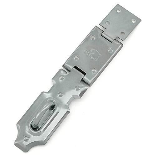 BASI® Sicherheitsüberfalle für Vorhängeschloss verschiedene längen edelstahl verzinkt ein gelenk öse gehärtet, 146 mm von BASI