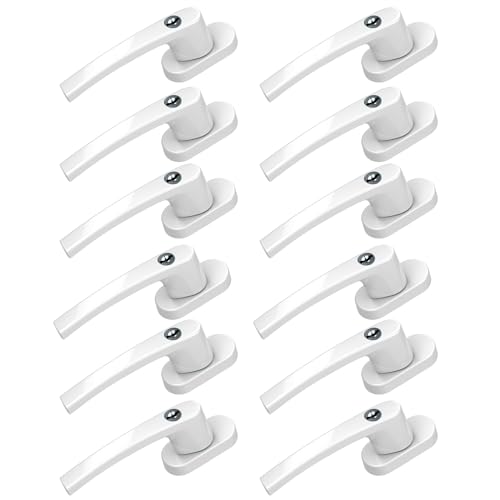 BASI | 12er Set Fenstergriff abschließbar | Gleichschließend | Farbe Weiß | Aluminium | Kindersicherung | Stiftlänge 35 mm | Griff für Fenster Terassentür | 12 Stück | 24 Schlüssel BASI | 12er Set Fenstergriff abschließbar | Gleichschließend | Farbe Weiß | Aluminium | Kindersicherung | Stiftlänge 35 mm | Griff für Fenster Terassentür | 12 Stück | 24 Schlüssel von BASI