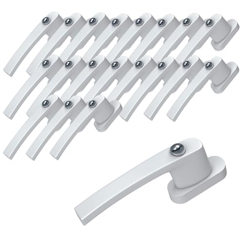 BASI | 20er Set Fenstergriff abschließbar | Farbe Weiß oder Silber | Aluminium | Balkontürgriff | Kindersicherung | Stiftlänge 35 mm | Griff für Fenster Terassentür | 20 Stück | 40 Schlüssel BASI | 20er Set Fenstergriff abschließbar | Farbe Weiß oder Silber | Aluminium | Balkontürgriff | Kindersicherung | Stiftlänge 35 mm | Griff für Fenster Terassentür | 20 Stück | 40 Schlüssel von BASI