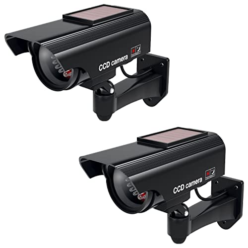 BASI | 2er Set Solar Kamera-Attrappe mit blinkendem LED-Licht | Dummy Kamera | Sicherheitskamera | Überwachungskamera für Innen- und Außenbereich solarbetrieben | Wandhalterung | Solar Panel | CCTV BASI | 2er Set Solar Kamera-Attrappe mit blinkendem LED-Licht | Dummy Kamera | Sicherheitskamera | Überwachungskamera für Innen- und Außenbereich solarbetrieben | Wandhalterung | Solar Panel | CCTV von BASI