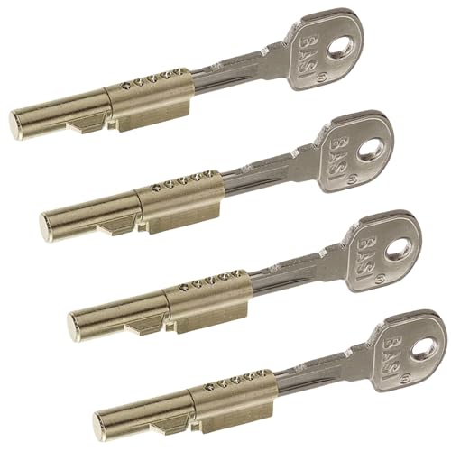 BASI | 4er Set Schlüssellochsperrer für Zimmertüren | BB Buntbart Steckschloss | verschiedensperrend oder gleichsperrend | mit 2 Schlüsseln | 4 Stück BASI | 4er Set Schlüssellochsperrer für Zimmertüren | BB Buntbart Steckschloss | verschiedensperrend oder gleichsperrend | mit 2 Schlüsseln | 4 Stück von BASI