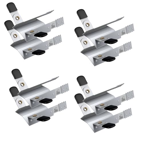 BASI | 4x Paar Rollladenklemmen Rollladensicherung | Einbruchschutz für Fenster-Rollladen | Klemmsicherung Einbruchsicherung für Rolläden | 8 Stück von BASI