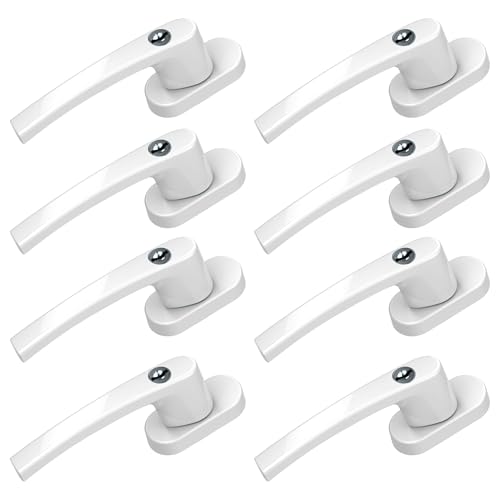BASI | 8er Set Fenstergriff abschließbar | Gleichschließend | Farbe Weiß | Aluminium | Kindersicherung | Stiftlänge 35 mm | Griff für Fenster Terassentür | 8 Stück | 16 Schlüssel BASI | 8er Set Fenstergriff abschließbar | Gleichschließend | Farbe Weiß | Aluminium | Kindersicherung | Stiftlänge 35 mm | Griff für Fenster Terassentür | 8 Stück | 16 Schlüssel von BASI