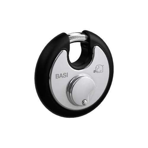 BASI RVS 610W - 70 mm - Schwarz Rundbügel-Vorhängeschloss (Verschiedenschließend) von BASI
