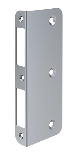 BASI | Reparatur Winkelschließblech für Innentüren Zimmertüren | Abgerundet | 160x60x20 mm | Universal Reparaturschließblech | DIN rechts/links | Schließblech Stahl verzinkt von BASI
