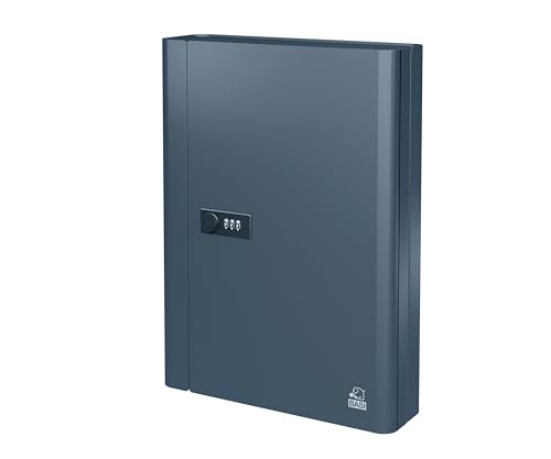 BASI | Schlüsselkasten mit Zahlencode | Erhältlich in 3 Größen 20/28 / 48 Haken | Schlüsselschrank mit Zahlenkombination 3-stellig frei einstellbar | Schlüsselkassette Anthrazit matt von BASI