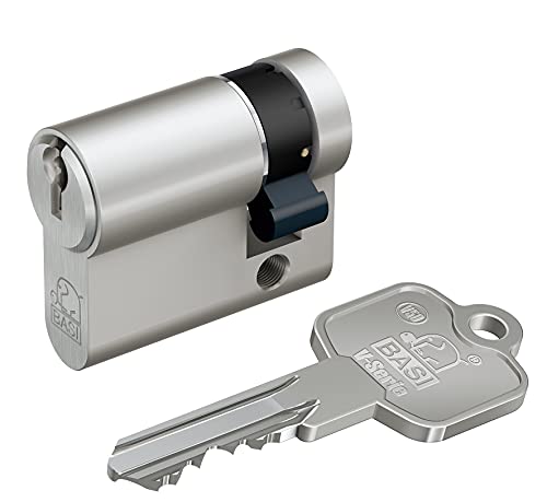 BASI | V50 Profil-Halbzylinder 10/30 mm | Zylinderschloss mit 3 Schlüsseln | Für Garagentore Schlüsselkästen Schränke | Verschiedenschließend BASI | V50 Profil-Halbzylinder 10/30 mm | Zylinderschloss mit 3 Schlüsseln | Für Garagentore Schlüsselkästen Schränke | Verschiedenschließend von BASI