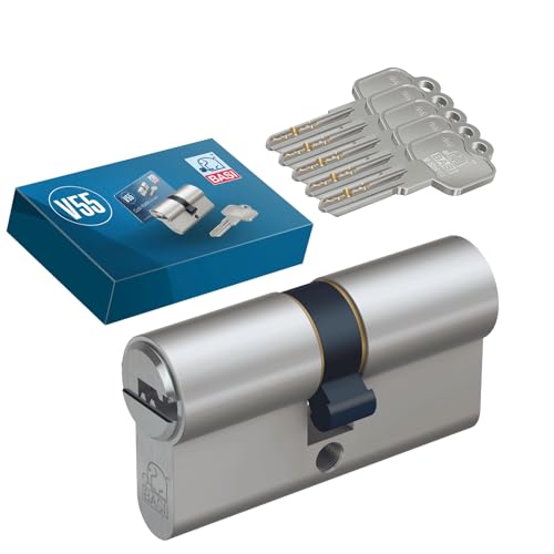 BASI | V55 Profil-Doppelzylinder 40/40 mm | Not- und Gefahrenfunktion | Zylinderschloss | 5 Wendeschlüssel & Codekarte | Bohrmuldenschlüssel | Pickingschutz & Anbohrschutz | Verschiedenschließend BASI | V55 Profil-Doppelzylinder 40/40 mm | Not- und Gefahrenfunktion | Zylinderschloss | 5 Wendeschlüssel & Codekarte | Bohrmuldenschlüssel | Pickingschutz & Anbohrschutz | Verschiedenschließend von BASI