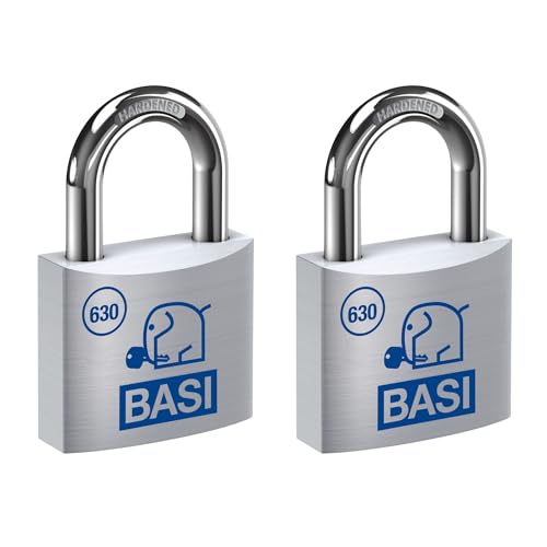 BASI | Vorhangschloss 2er Set | 20 mm | verschiedenschließend | massives Aluminium-Gehäuse | gehärteter Stahlbügel | sicheres Vorhängeschloss | Bügelstärke 3 mm | 2 Stück BASI | Vorhangschloss 2er Set | 20 mm | verschiedenschließend | massives Aluminium-Gehäuse | gehärteter Stahlbügel | sicheres Vorhängeschloss | Bügelstärke 3 mm | 2 Stück von BASI
