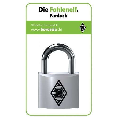 Fanartikel Vorhangschloss Vorhängeschloss 40 mm, 2 Schlüssel, gravurfähig VFL Borussia Mönchengladbach (offizielles Lizenzprodukt) von BASI