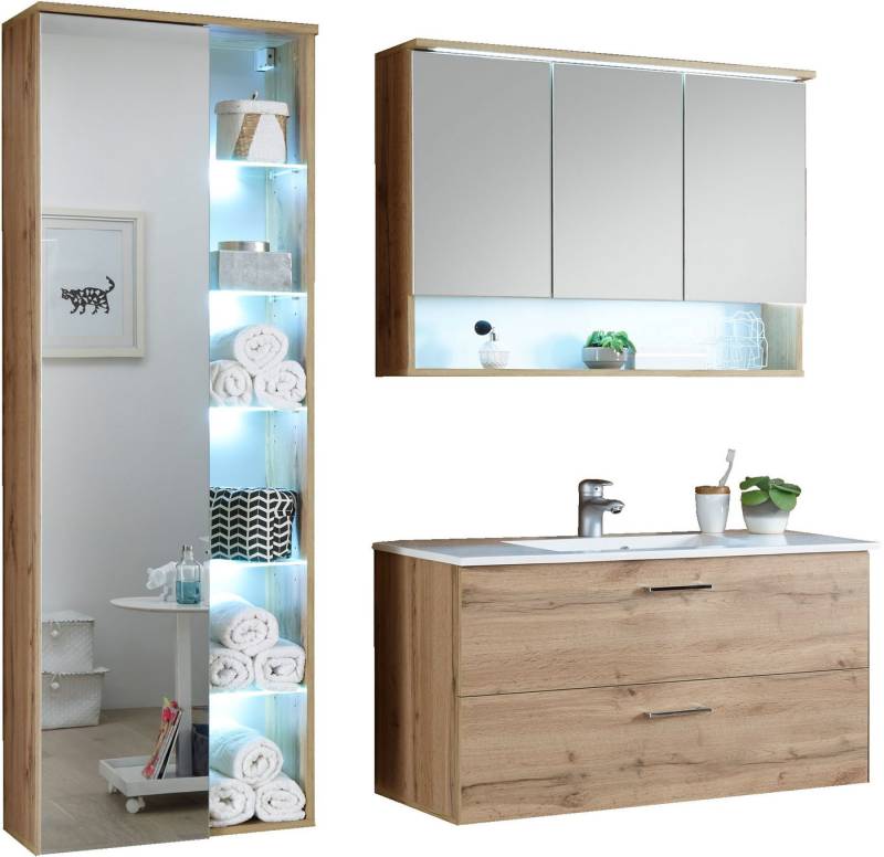 BASIC by Balculina Badmöbel-Set Best, (3-St), Breite 185 cm,Badezimmerset 3-tlg, Softclose von BASIC by Balculina