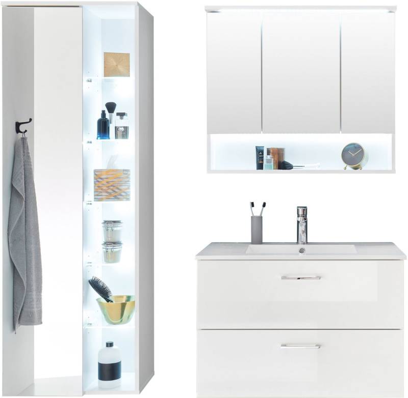 BASIC by Balculina Badmöbel-Set Best80, (3-St), Breite 165 cm,Badezimmerset 3-tlg, Softclose von BASIC by Balculina