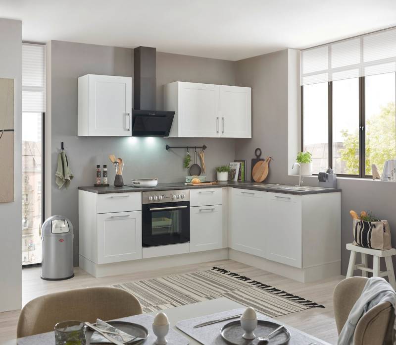 BASIC by Balculina Winkelküche Marsi, Stellmaße 220x175 cm, wahlweise mit E-Geräten, Soft-Close-Funktion von BASIC by Balculina