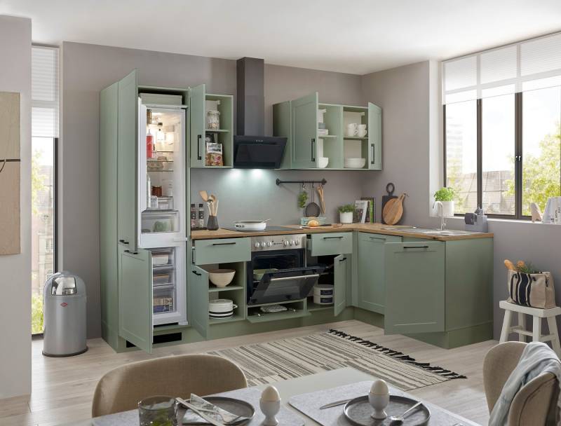 BASIC by Balculina Winkelküche Marsi, Stellmaße 280x175 cm, wahlweise mit E-Geräten, mit Soft-Close-Funktion von BASIC by Balculina