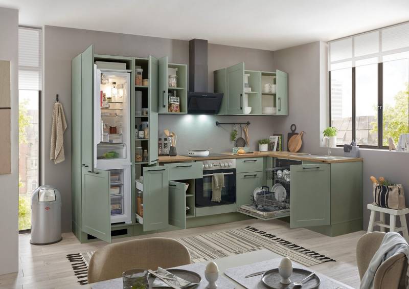 BASIC by Balculina Winkelküche Marsi, Stellmaße 310x175 cm, wahlweise mit E-Geräten, mit Soft-Close-Funktion von BASIC by Balculina