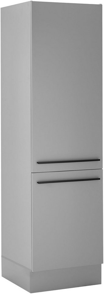 BASIC by Balculina Kühlumbauschrank Denver, Küchenschrank BxHxT 60 x 211 x 57 (1-St) Breite 60cm, in grau matt/lancelot eiche von BASIC by Balculina
