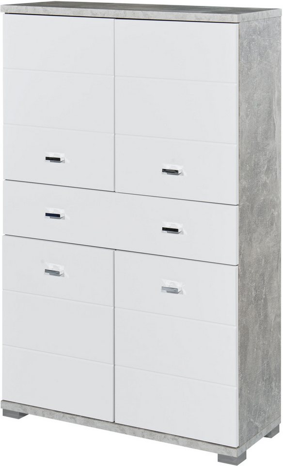 BASIC by Balculina Midischrank Pool, Badezimmerschrank BxHxT 76x123x31 (1-St) Breite 76cm, Tür L/R montierbar von BASIC by Balculina