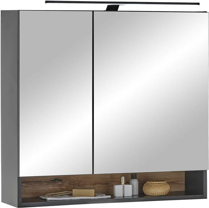 BASIC by Balculina Spiegelschrank Denver Spiegelschrank, Badezimmerschrank BxHxT 80x75x22 (1-St) Breite 80 cm, Tür L/R montierbar, Softclose von BASIC by Balculina