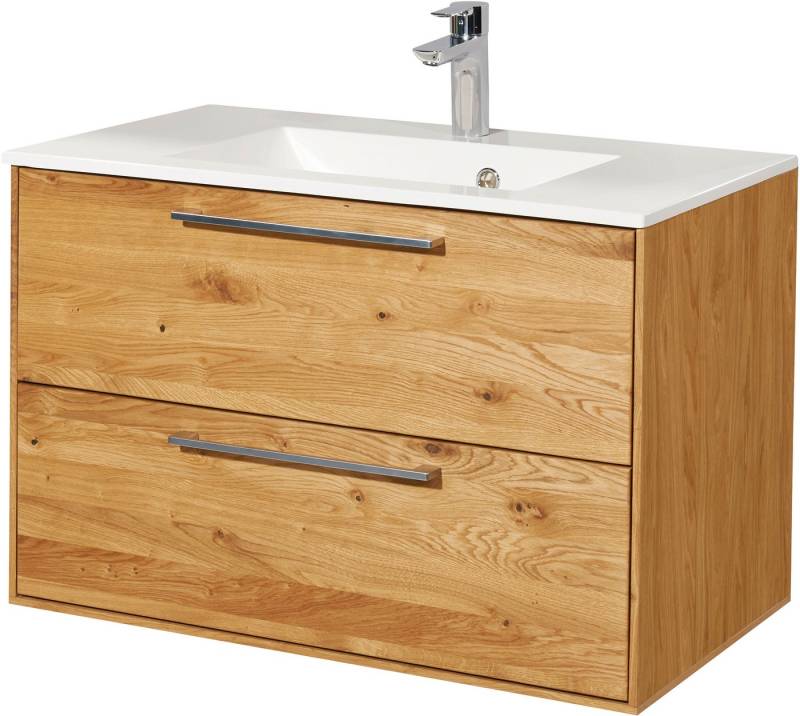 BASIC by Balculina Waschtisch Yukon (2-St), Breite 80 cm,mit Waschbecken, Softlclose, Unterflurauszug von BASIC by Balculina