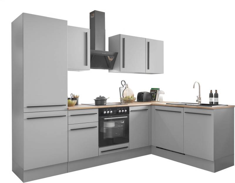 BASIC by Balculina Winkelküche Denver, Küche BxHxT 280/115 x 211 x 60, Breite 280 cm, wahlweise mit E-Geräten und Induktion von BASIC by Balculina