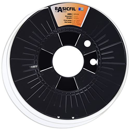 BASICFIL ABS (3D Drucker Filament), 1.75mm, 500g, Weiß (White) von BASICFIL