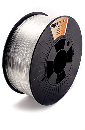 BASICFIL PETG (3D Drucker Filament), 1.75mm, 1kg, Transparent (Clear) von BASICFIL
