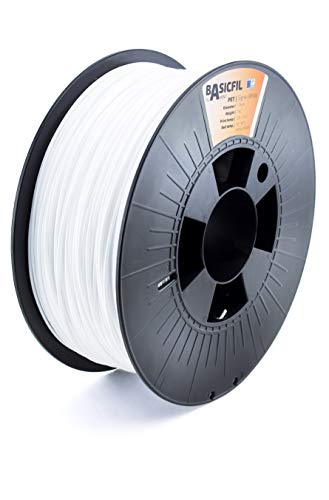 BASICFIL PETG (3D Drucker Filament), 1.75mm, 1kg, Weiß (White) von BASICFIL