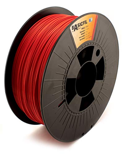 BASICFIL PLA (3D Drucker Filament), 1.75mm, 1kg, Rot (Red) von BASICFIL