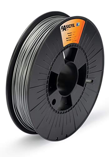 BASICFIL PLA (3D Drucker Filament), 1.75mm, 500g, Silber (Silver) von BASICFIL