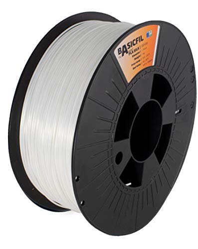 BASICFIL PLA SILK (3D Drucker Filament), 1.75mm, 1kg, Weiß (White) von BASICFIL