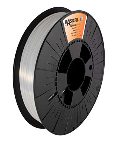 BASICFIL PLA SILK (3D Drucker Filament), 2.85mm, 500 gr, Weiß (White) von BASICFIL