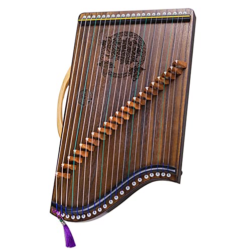 BASICM 21 Saiten Tragbarer Mini Gu Zheng, Guzheng Fingertrainer Mit Zubehör Und Griff, Geeignet Für Anfänger, Kinder, Erwachsene(Color:B.) von BASICM