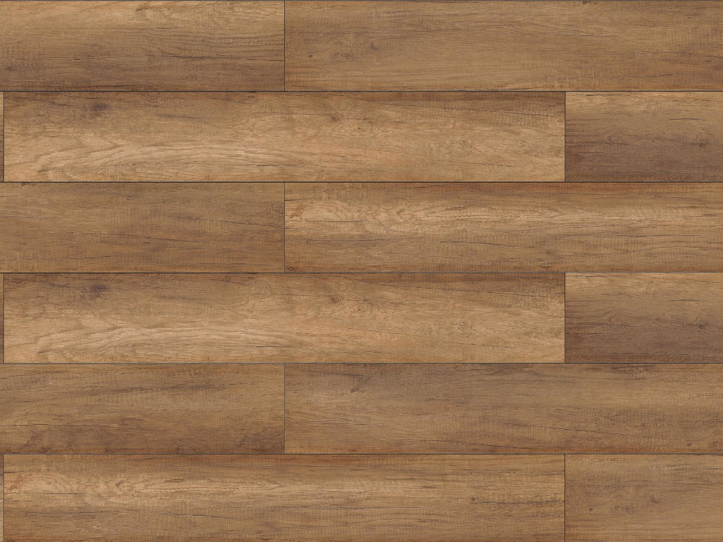 BASICfloor Laminat Trend Oak brown Landhausdiele - 8 mm stark, Strukturiert, 4-seitige Fase von BASICfloor