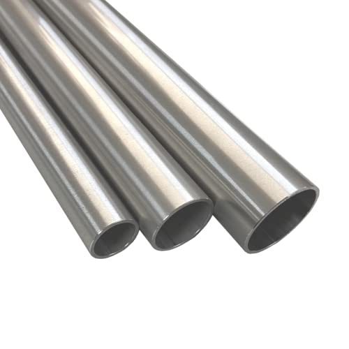 BASIT Edelstahlrohr Ø 30,0 x 2,0 mm V2A Edelstahl Geländer Rohr Rundrohr I geschliffen K240 I Konstruktionsrohr 1.4301, längsnahtgeschweißt I 1,2 m, 1200 mm lang von BASIT