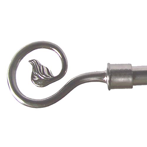 BASIT Endkappe für Gardinenstangen Ø 16mm I Endstück in Edelstahl Optik I 1 Stück Kappe I Blatt E20 Links BASIT Endkappe für Gardinenstangen Ø 16mm I Endstück in Edelstahl Optik I 1 Stück Kappe I Blatt E20 Links von BASIT