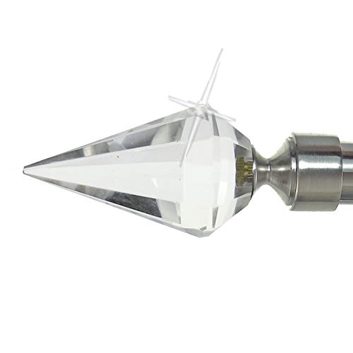 BASIT Endkappe für Gardinenstangen Ø 20mm Rohr I Endstück in Edelstahl Optik I 1 Stück Kappe I Kristall Spitze E37 BASIT Endkappe für Gardinenstangen Ø 20mm Rohr I Endstück in Edelstahl Optik I 1 Stück Kappe I Kristall Spitze E37 von BASIT