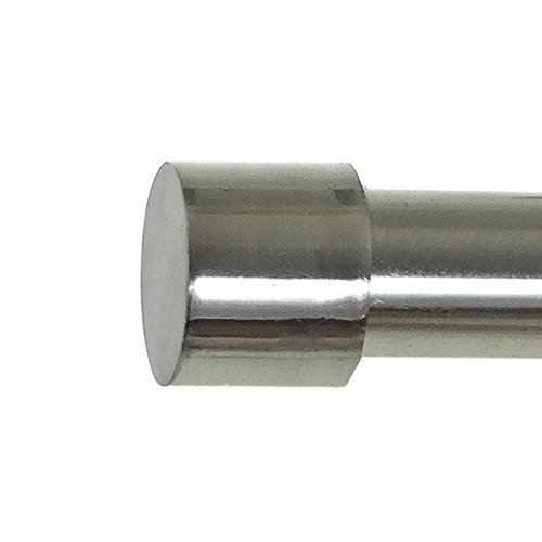 BASIT Endstück f. 19mm Gardinenstangen Edelstahl Look Kappe Kristall - Designs wählbar, Modell:E61 von BASIT