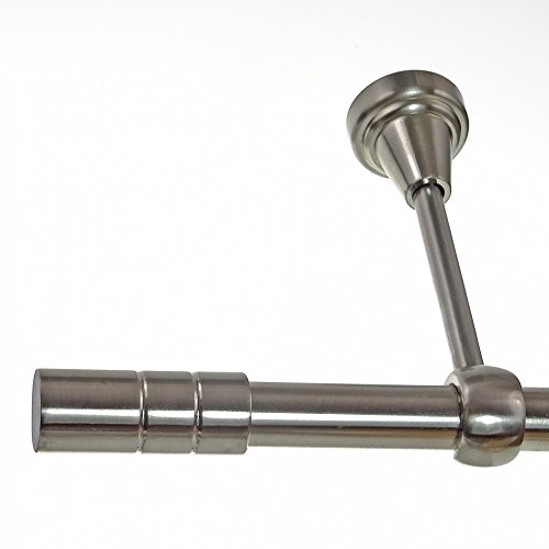 BASIT Gardinenstange Deckenmontage 1 läufig 120 cm lang Edelstahl Look Set Metall 1-läufige Vorhangstange Deckenmontage Ø19mm I 120-600cm wählbar D18 BASIT Gardinenstange Deckenmontage 1 läufig 120 cm lang Edelstahl Look Set Metall 1-läufige Vorhangstange Deckenmontage Ø19mm I 120-600cm wählbar D18 von BASIT
