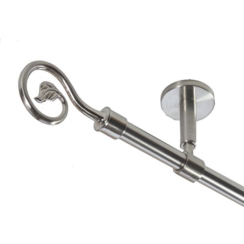 BASIT Gardinenstange Deckenmontage 1 läufig 180 cm lang Edelstahl Look Set Metall I 1-läufige Vorhangstange Deckenmontage Ø16mm I 120-600cm wählbar D11 BASIT Gardinenstange Deckenmontage 1 läufig 180 cm lang Edelstahl Look Set Metall I 1-läufige Vorhangstange Deckenmontage Ø16mm I 120-600cm wählbar D11 von BASIT