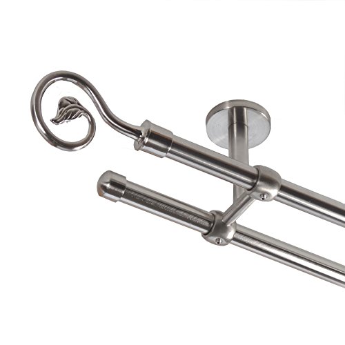 BASIT Gardinenstange Deckenmontage 2 läufig 400cm lang Edelstahl Look Metall Gardinenstange 2 läufig Deckenbefestigung Ø16mm I 120-600cm wählbar D21 BASIT Gardinenstange Deckenmontage 2 läufig 400cm lang Edelstahl Look Metall Gardinenstange 2 läufig Deckenbefestigung Ø16mm I 120-600cm wählbar D21 von BASIT